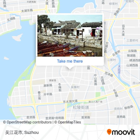 吴江花市 map