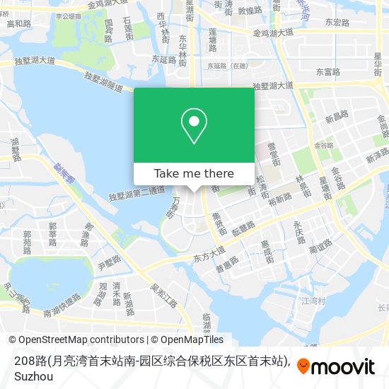 208路(月亮湾首末站南-园区综合保税区东区首末站) map