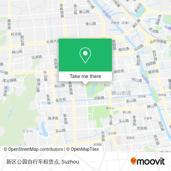 新区公园自行车租赁点 map