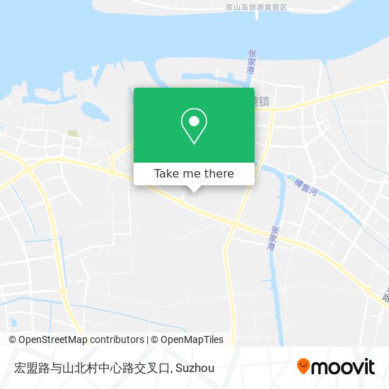 宏盟路与山北村中心路交叉口 map