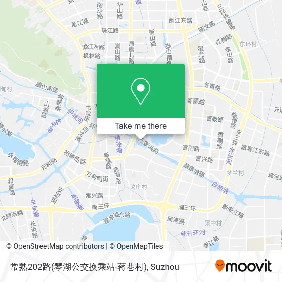 常熟202路(琴湖公交换乘站-蒋巷村) map