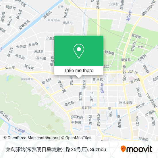 菜鸟驿站(常熟明日星城嫩江路26号店) map