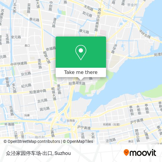 众泾家园停车场-出口 map