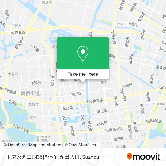 玉成家园二期36幢停车场-出入口 map