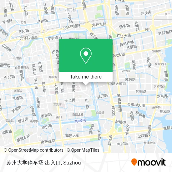 苏州大学停车场-出入口 map