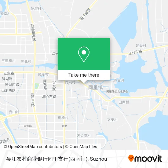 吴江农村商业银行同里支行(西南门) map