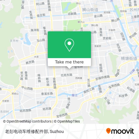 老彭电动车维修配件部 map