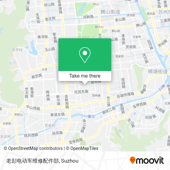 老彭电动车维修配件部 map