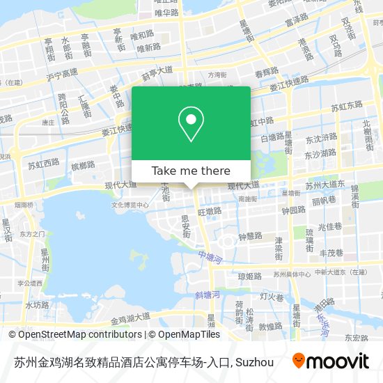 苏州金鸡湖名致精品酒店公寓停车场-入口 map
