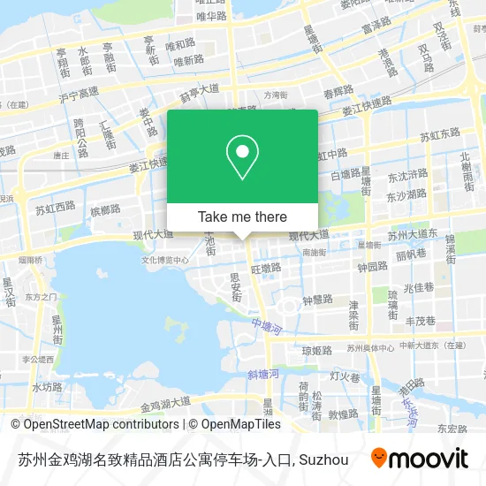 苏州金鸡湖名致精品酒店公寓停车场-入口 map