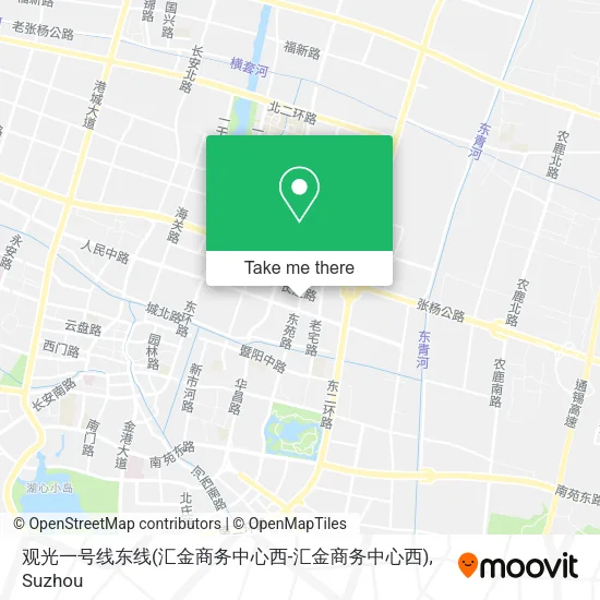 观光一号线东线(汇金商务中心西-汇金商务中心西) map