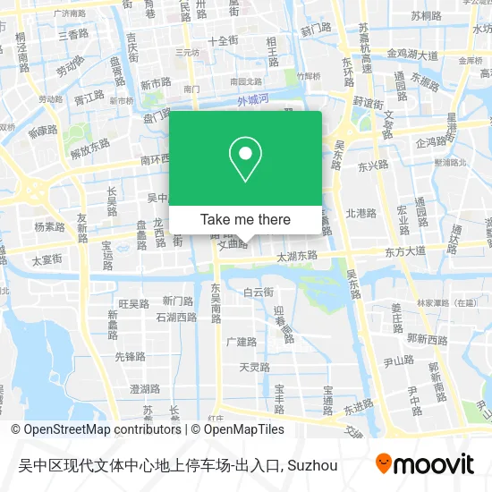 吴中区现代文体中心地上停车场-出入口 map