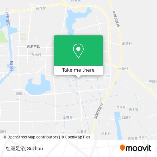 红洲足浴 map