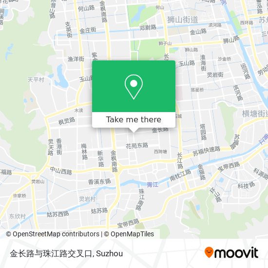 金长路与珠江路交叉口 map