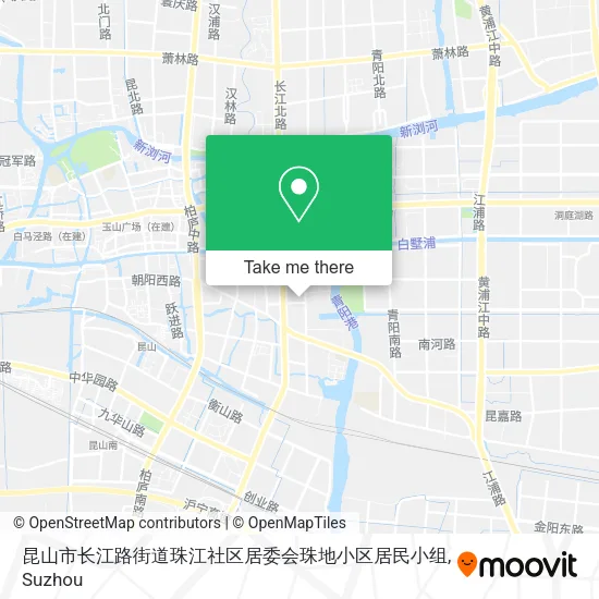 昆山市长江路街道珠江社区居委会珠地小区居民小组 map