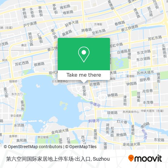 第六空间国际家居地上停车场-出入口 map