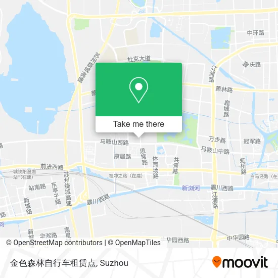 金色森林自行车租赁点 map