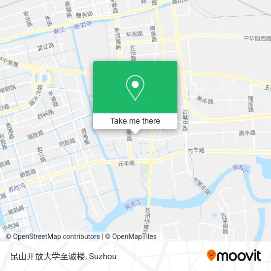 昆山开放大学至诚楼 map
