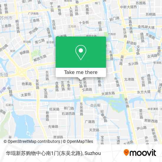 华琨新苏购物中心南1门(东吴北路) map