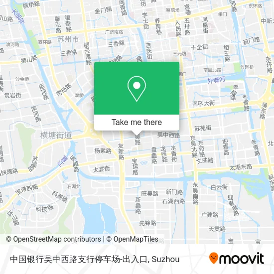中国银行吴中西路支行停车场-出入口 map