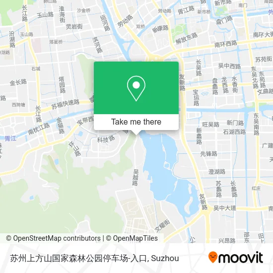苏州上方山国家森林公园停车场-入口 map
