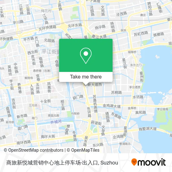 商旅新悦城营销中心地上停车场-出入口 map