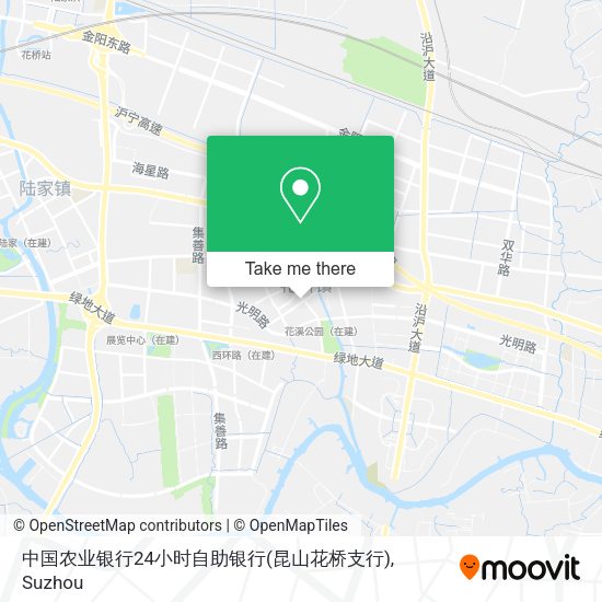 中国农业银行24小时自助银行(昆山花桥支行) map