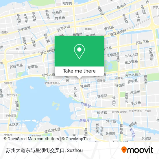苏州大道东与星湖街交叉口 map