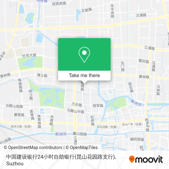 中国建设银行24小时自助银行(昆山花园路支行) map