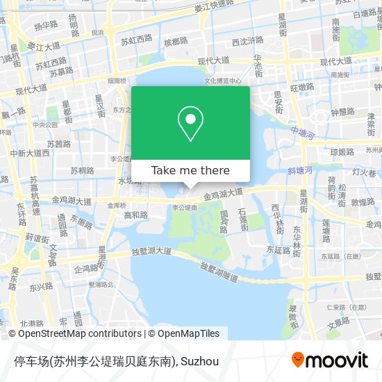 停车场(苏州李公堤瑞贝庭东南) map