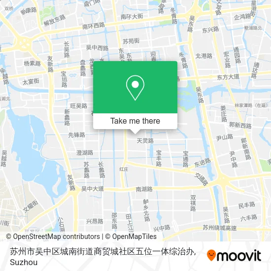 苏州市吴中区城南街道商贸城社区五位一体综治办 map