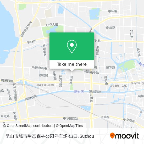 昆山市城市生态森林公园停车场-出口 map