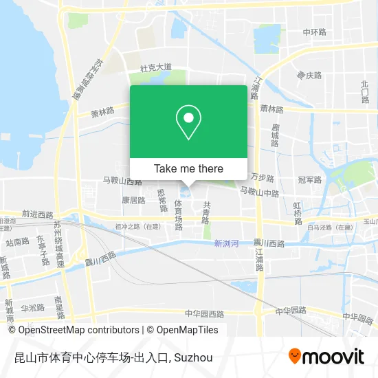昆山市体育中心停车场-出入口 map