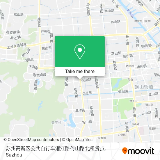 苏州高新区公共自行车湘江路何山路北租赁点 map