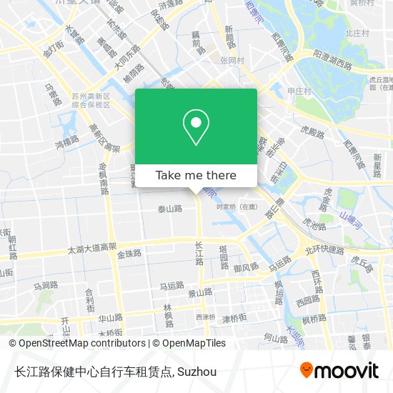 长江路保健中心自行车租赁点 map