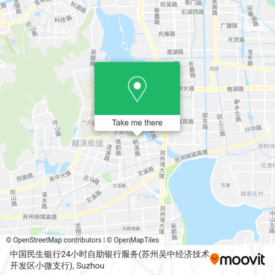 中国民生银行24小时自助银行服务(苏州吴中经济技术开发区小微支行) map