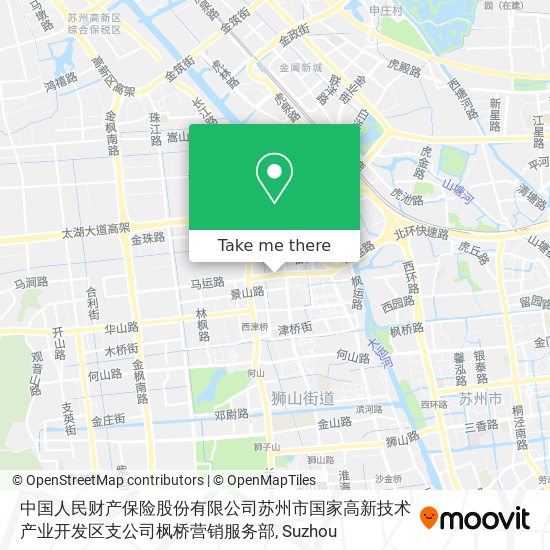 中国人民财产保险股份有限公司苏州市国家高新技术产业开发区支公司枫桥营销服务部 map