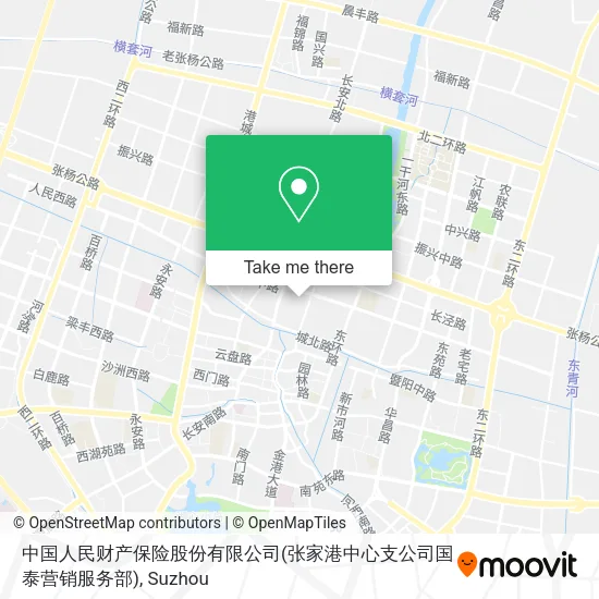 中国人民财产保险股份有限公司(张家港中心支公司国泰营销服务部) map