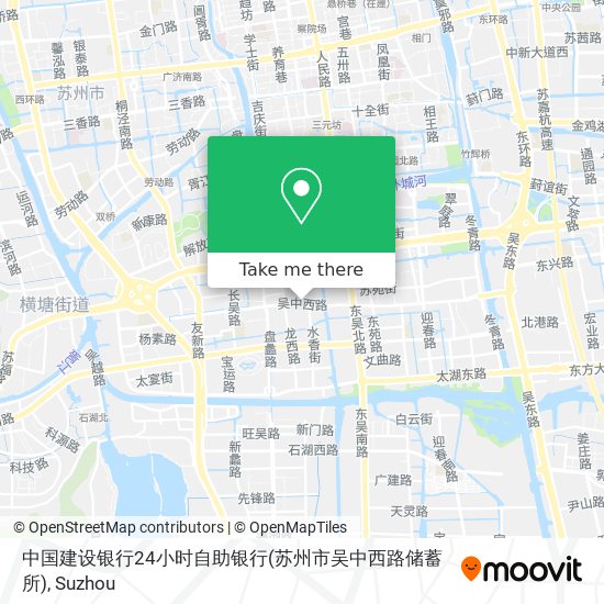 中国建设银行24小时自助银行(苏州市吴中西路储蓄所) map