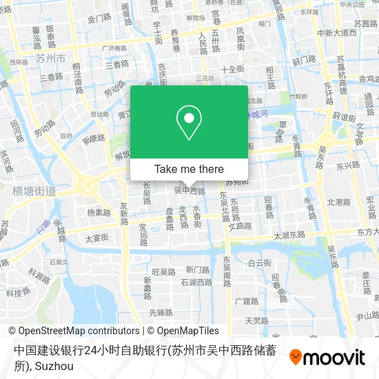 中国建设银行24小时自助银行(苏州市吴中西路储蓄所) map