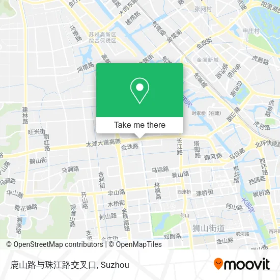 鹿山路与珠江路交叉口 map