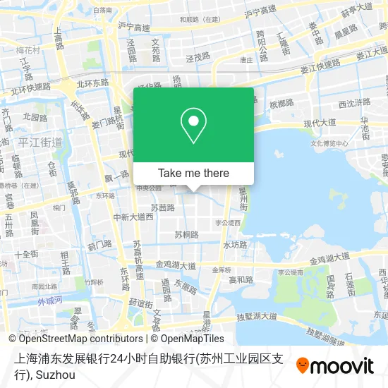 上海浦东发展银行24小时自助银行(苏州工业园区支行) map