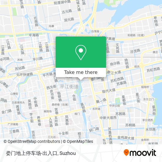 娄门地上停车场-出入口 map