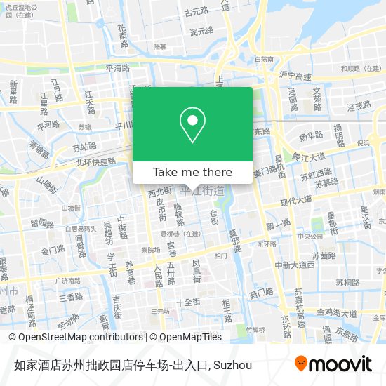 如家酒店苏州拙政园店停车场-出入口 map