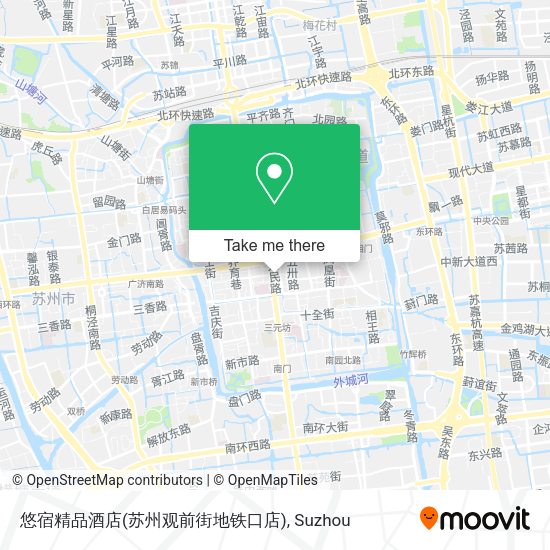 悠宿精品酒店(苏州观前街地铁口店) map