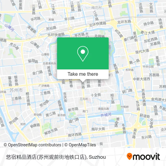 悠宿精品酒店(苏州观前街地铁口店) map