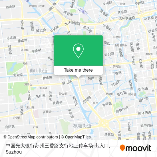 中国光大银行苏州三香路支行地上停车场-出入口 map