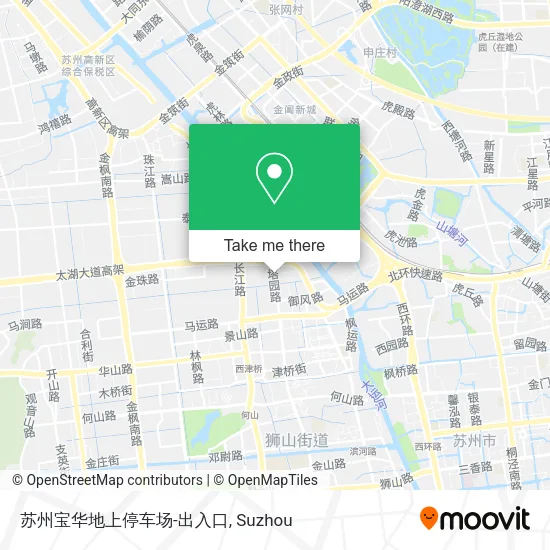 苏州宝华地上停车场-出入口 map