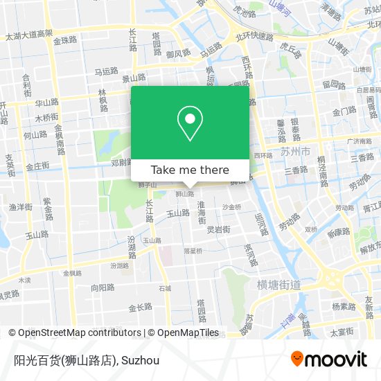 阳光百货(狮山路店) map