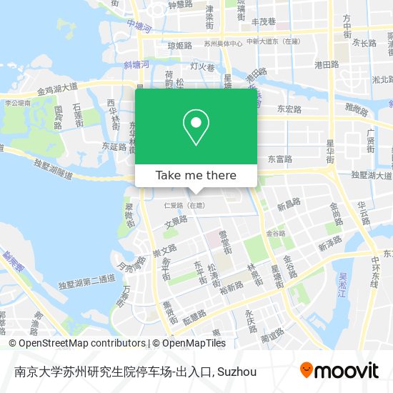 南京大学苏州研究生院停车场-出入口 map